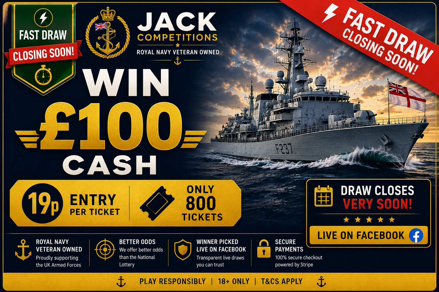 Win £100 Cash - Fast Draw